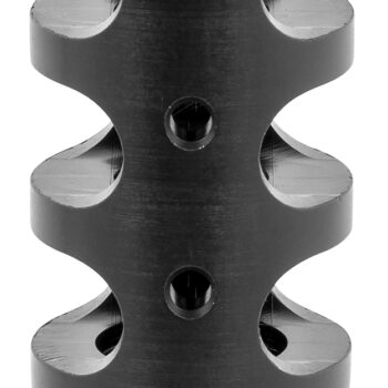 TacFire MZ10023BN Compact Compensator Black Nitride Steel with 5/8"-24 tpi Threads, 2.50" OAL & 1" Diameter for 308 Win AR-10