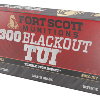 Fort Scott Munitions 300115SCV Tumble Upon Impact (TUI)  300Blackout 115gr Solid Copper Spun 20 Per Box/25 Case