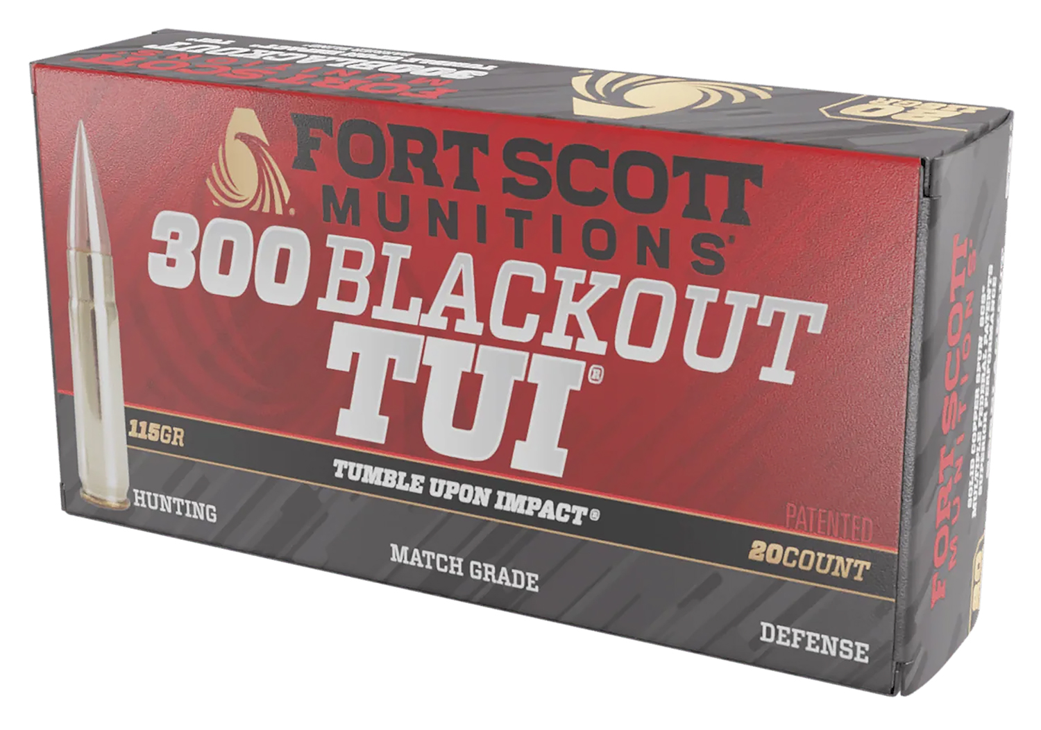 Fort Scott Munitions 300115SCV Tumble Upon Impact (TUI) 300Blackout 115gr Solid Copper Spun 20 Per Box/25 Case 3 Fort Scott Munitions 300115SCV Tumble Upon Impact (TUI) 300Blackout 115gr Solid Copper Spun 20 Per Box/25 Case