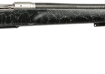 Christensen Arms 8011002501 Traverse  375 H&H Mag 3+1 22" Threaded Barrel, Natural Stainless, Black with Gray Webbing Stock