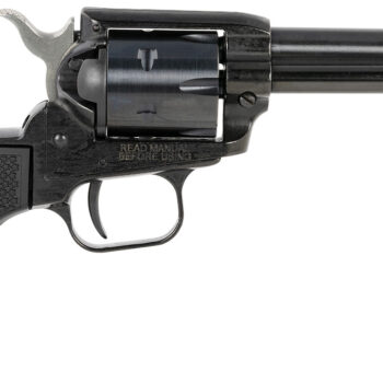 Heritage Mfg RR22B4PG Rough Rider  22 LR 6 Shot, 4.75" Black Steel Barrel, Black Cerakote Zinc Alloy Frame, Black Cerakote Cylinder, Black Polymer Grip, Hammer/Thumb Safety, Exposed Hammer