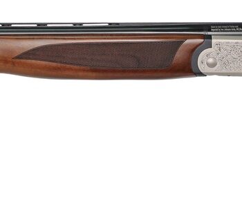 Iver Johnson Arms IJ600410LW28S IJ600 Lightweight Full Size 410 Gauge Break Open 3" 2rd 28" Black Over/Under Vent Rib Barrel, Silver Engraved Aluminum Receiver, Fixed Walnut Wood Stock, Ambidextrous