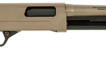 Winchester Repeating Arms 512435395 SXP Defender 12 Gauge 3" 5+1 (2.75") 18" Barrel, FDE Drilled & Tapped Rec, Woodland Camo Textured Stock, Tactical  Ribbed Forearm, Inflex Recoil Pad