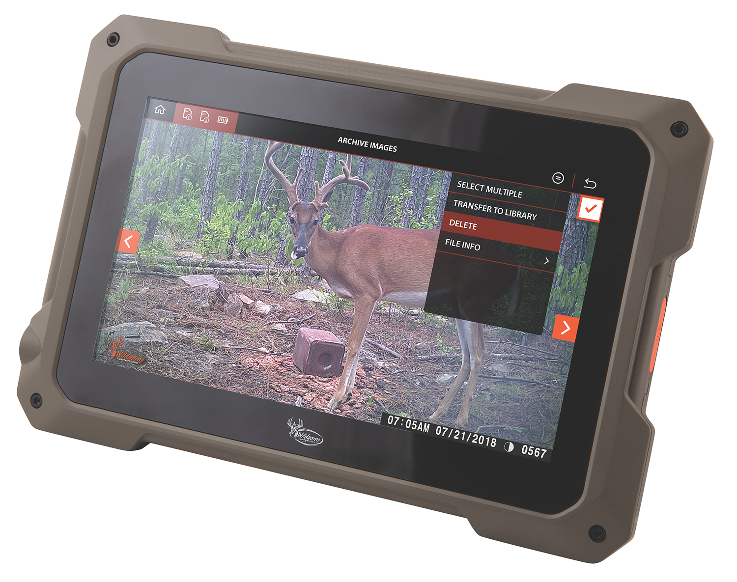 Wildgame Innovations WGIVW0009 Trail Pad SD Card Viewer Brown 7" Touchscreen 32GB x 2 3 Wildgame Innovations WGIVW0009 Trail Pad SD Card Viewer Brown 7" Touchscreen 32GB x 2