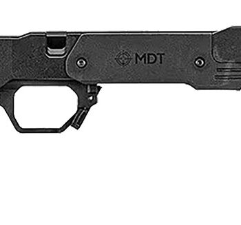 Mdt Sporting Goods Inc 104689BLK XRS Chassis Black Aluminum Core with Polymer Panels, Adj. Cheekrest, M-LOK Forend, Interchangeable Grips, AICS Mag Compatible, Fits Short Action Tikka T3