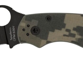 Spyderco C36GPCMOBK2 Military 2  4" Folding Plain Black DLC CPM S30V SS Blade/ Digital Camo G10 Handle Includes Pocket Clip