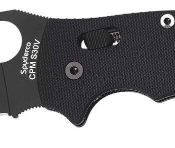 Spyderco C95GPBBK2 Manix 2  XL 3.85" Folding Plain Black DLC CPM S30V SS Blade/Black Textured G10 Handle Includes Pocket Clip