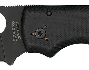 Spyderco C229GPBK Shaman  3.58" Folding Plain Black DLC CPM S30V SS Blade/Black Textured G10 Handle Includes Pocket Clip