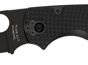 Spyderco C244PBBK Native Chief Lightweight 4.02" Folding Plain Black DLC CTS BD1N SS Blade/Black Textured FRN Handle Includes Pocket Clip