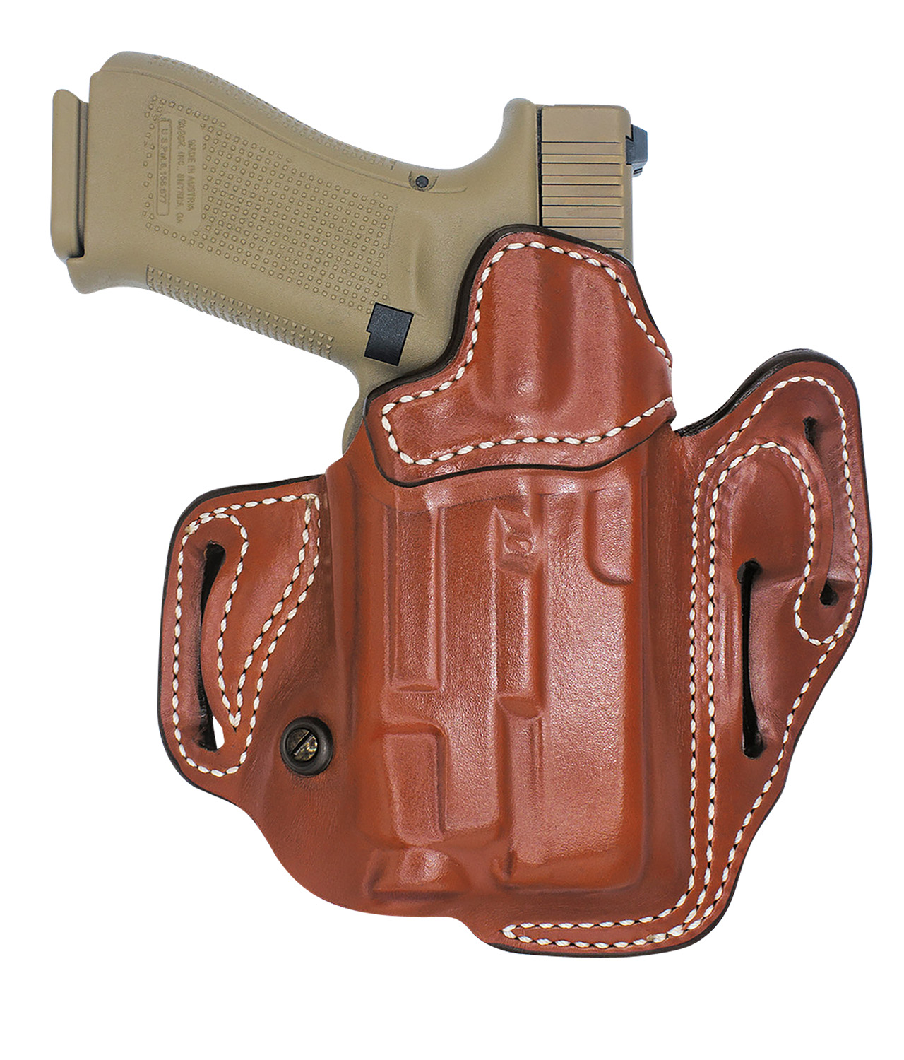 DeSantis Gunhide 201TA6VZ0 Vengeance Scabbard OWB Tan Leather Fits Glock 19/19x/19 Gen 5/23/32/45, Belt Slide Mount, Right Hand 3 DeSantis Gunhide 201TA6VZ0 Vengeance Scabbard OWB Tan Leather Fits Glock 19/19x/19 Gen 5/23/32/45, Belt Slide Mount, Right Hand