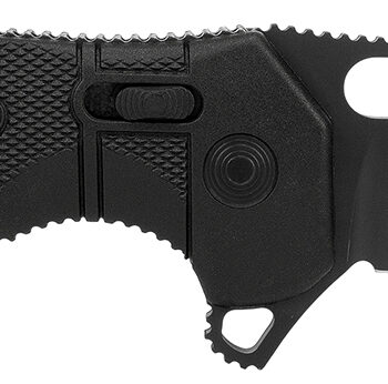 S.O.G SOG12211357 Seal XR 3.90" Folding Clip Point Plain Black MagnaCut Blade, Black Textured GRN/Titanium Handle