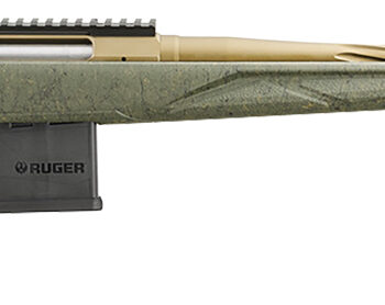 Ruger 46939 American II Predator Full Size 223 Rem 10+1 22" Burnt Bronze Cerakote Spiral Fluted Threaded Barrel & Alloy Steel Receiver w/Picatinny Rail, Green Splatter Adj LOP Synthetic Stock