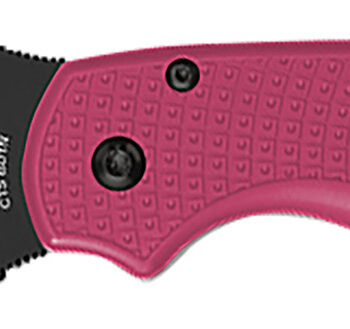 Spyderco C223PPNBK Para 3 Lightweight Breast Cancer EDC 2.93" Folding Plain Black DLC BD1N SS Blade, Pink Textured FRN Handle