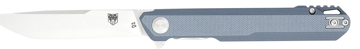 CobraTec Knives CTMONGRY Monarch 3.50" Folding Plain Satin D2 Steel Blade, 4.75" Gray G10 Handle 3 CobraTec Knives CTMONGRY Monarch 3.50" Folding Plain Satin D2 Steel Blade, 4.75" Gray G10 Handle