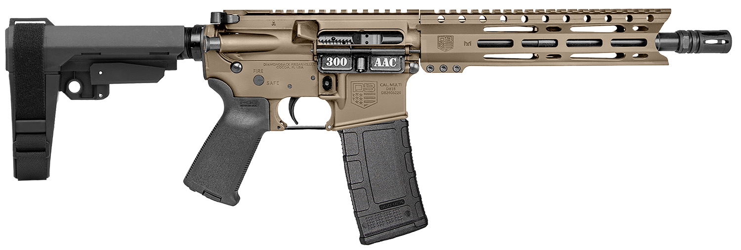 Diamondback DB1916B061 DB15 300 AAC 30+1 10" Flat Dark Earth Cerakote Heavy Barrel 9" M-LOK Handguard 7075-T6 Aluminum SBA3 Brace Magpul MOE Grip 3 Diamondback DB1916B061 DB15 300 AAC 30+1 10" Flat Dark Earth Cerakote Heavy Barrel 9" M-LOK Handguard 7075-T6 Aluminum SBA3 Brace Magpul MOE Grip