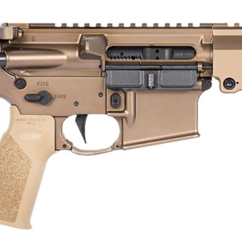 Geissele Automatics 08-518S Super Duty MOD1 300 Blackout 8" Black Threaded Barrel, Flat Dark Earth Receiver w/Picatinny Rail, Flat Dark Earth Synthetic SB Tactical SBA3 Brace, FDE A17 Grip
