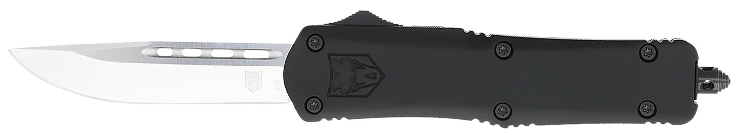 CobraTec Knives MBFS3DNS FS-3 Medium 3" OTF Drop Point Plain D2 Steel Blade, 4.50" Black Aluminum Alloy Handle 3 CobraTec Knives MBFS3DNS FS-3 Medium 3" OTF Drop Point Plain D2 Steel Blade, 4.50" Black Aluminum Alloy Handle