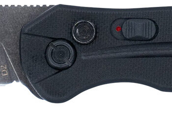 CobraTec Knives BLKDIABLOTNS Diablo  Automatic 3.50" Folding Plain Black Stonewashed D2 Steel Blade, 4.75" Black G10 Handle