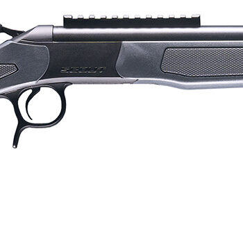 CVA CR4438 Scout  350 Legend 1rd 20" Blued Threaded Barrel, Blued Picatinny Rail Receiver, Stealth Gray Fixed Synthetic Stock