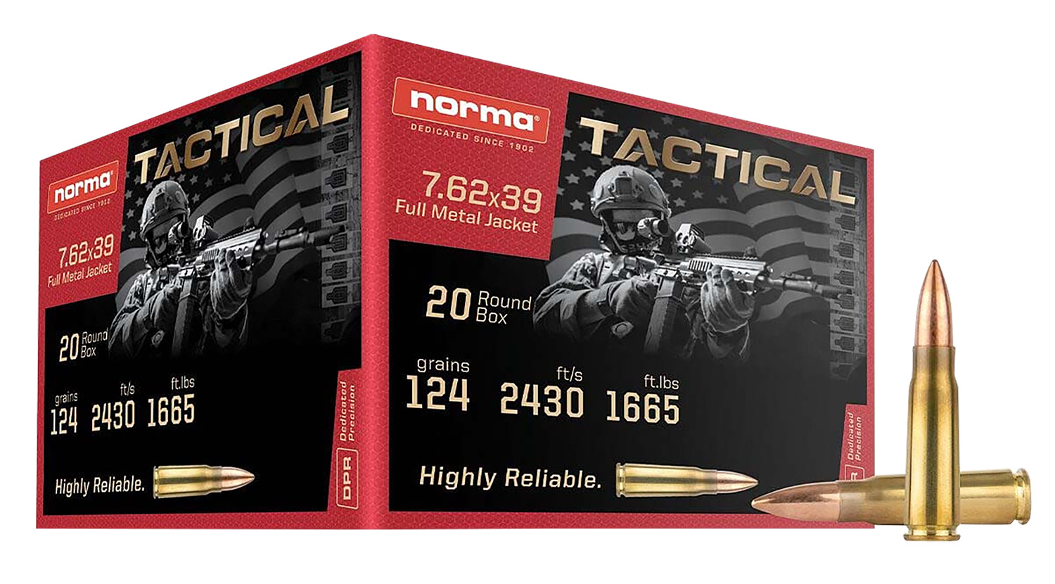 Norma Ammunition 295540020 Range & Training 7.62x39mm 124gr 20 Per Box/50 Case 3 Norma Ammunition 295540020 Range & Training 7.62x39mm 124gr 20 Per Box/50 Case