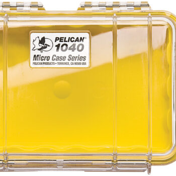 Pelican 1040027100 Micro Case  Yellow/Clear Polycarbonate 7.50" Long