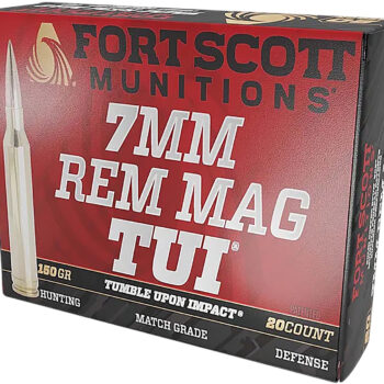Fort Scott Munitions 7MMMAG-150-SCV2 Tumble Upon Impact (TUI)  7mm 150gr Solid Copper Spun 20 Per Box/10 Case