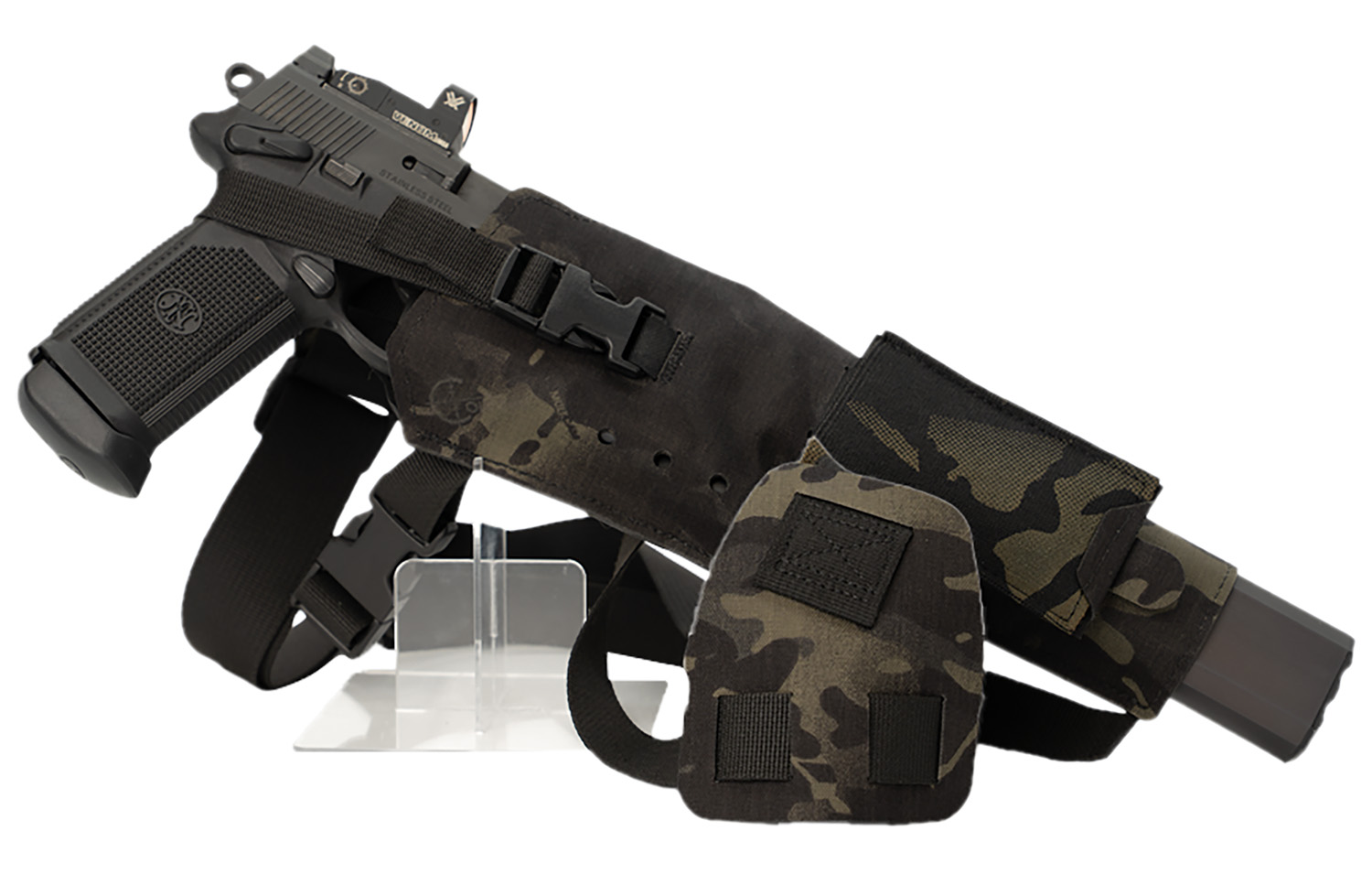 Cole-tac VWX110 Varmint Wrangler XL Pistol Holder Chest MultiCam Black Left Hand 3 Cole-tac VWX110 Varmint Wrangler XL Pistol Holder Chest MultiCam Black Left Hand