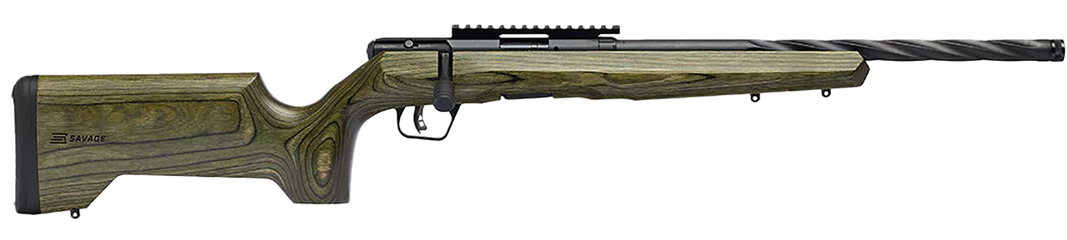 Savage Arms 70851 B Series Full Size 17 HMR 10+1 18" Matte Black Spiral Fluted Threaded Barrel, Matte Black Carbon Steel Receiver w/Picatinny Rail, OD Green Fixed Laminate Stock, Right Hand 3 Savage Arms 70851 B Series Full Size 17 HMR 10+1 18" Matte Black Spiral Fluted Threaded Barrel, Matte Black Carbon Steel Receiver w/Picatinny Rail, OD Green Fixed Laminate Stock, Right Hand