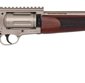 Iver Johnson Arms IJ1000SN IJ1000 410 Gauge 5rd 20" Overall Satin Nickel, Receiver w/Picatinny Rail, Walnut Fixed Stock