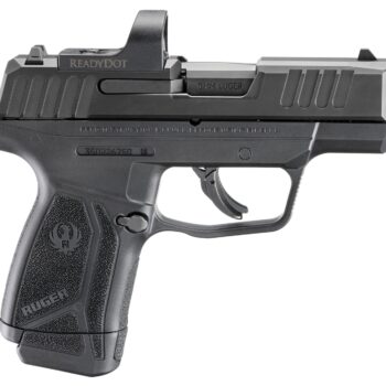 Ruger 3523 Max-9 w/Optic Compact 9mm Luger 12+1 3.20" Black Oxide Alloy Steel Barrel & Serrated w/Optic Slide, Black Polymer Frame, Textured Grip, Ruger ReadyDot Micro Reflex Sight, Shield RMSc/JPoint