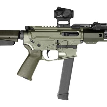 Shark Coast Tactical SCC05752GK9B Grassy Knoll Bundle 9mm Luger 30+1 5" Threaded Barrel, Aluminum Receiver w/Picatinny Rail, M-LOK Handguard, Polymer SB Tactical SBA3 Brace, Streamlight ProTac Rail Li
