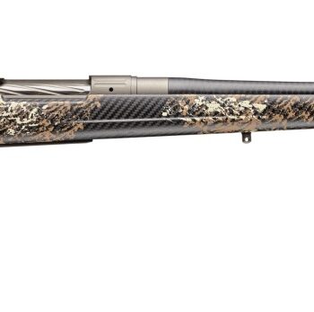 Bergara Rifles BPR38-7PRC Premier Cima Pro 7mm PRC 5+1 22" Carbon Fiber CURE Threaded Barrel, Titanium Cerakote Stainless Steel Drilled & Tapped Receiver, Fixed Carbon Fiber w/Brown & Tan Sponge Accen