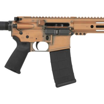 Shark Coast Tactical SCC07244PEN-P Penny  5.56 NATO 30+1 10.50" Black Nitride Threaded Barrel, Aluminum Receiver w/Picatinny Rail, M-LOK Handguard, Black Polymer SB Tactical SBA3 Brace, Polymer Grip