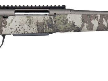 Savage Arms 33213 Axis 2 Pro 6.5 Creedmoor 4+1 Gun Metal Bronze Cerakote Spiral Fluted Threaded Barrel & Receiver w/Picatinny Rail, Savage Woodland Camo Fixed w/Pistol Grip Synthetic Stock, Right Hand