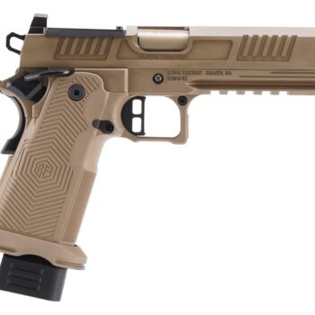 Alpha Foxtrot AA39X1EID-XDFE19 AF1911 Romulus 9mm Luger 20+1 5" Black Bull Ramped Barrel, Black DLC Stainless Steel Optic Ready/Serrated Slide & Frame w/Beavertail & Picatinny Rail, Polymer Grip, RMR/