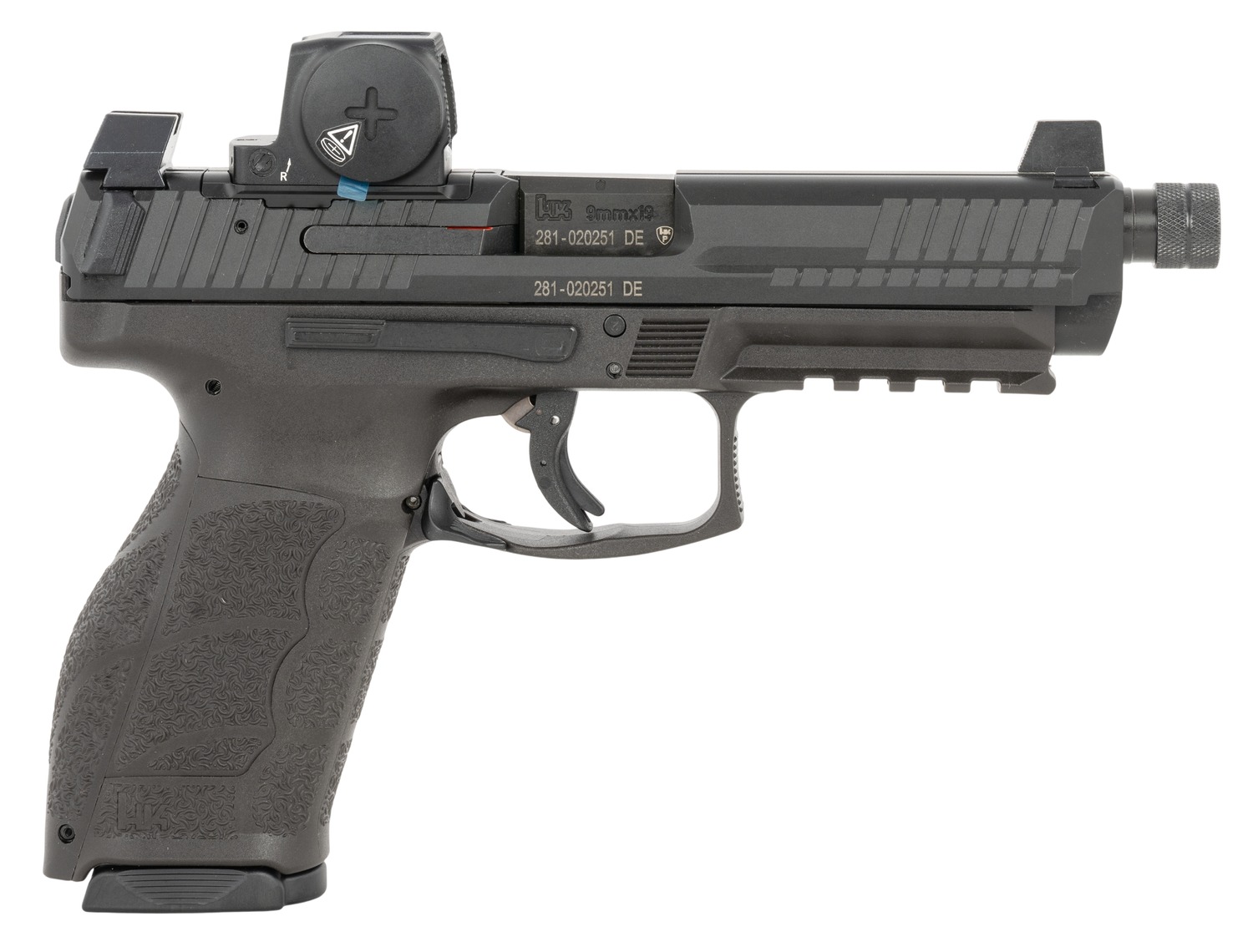 HK 81001362 VP9 A1 Tactical w/Optic Full Size 9mm Luger 15+1 5.12" Black Threaded Barrel, Black Steel Serrated w/Vortex Defender CCW Slide, Black Polymer Frame w/Picatinny Rail, Interchangeable Backst 3 HK 81001362 VP9 A1 Tactical w/Optic Full Size 9mm Luger 15+1 5.12" Black Threaded Barrel, Black Steel Serrated w/Vortex Defender CCW Slide, Black Polymer Frame w/Picatinny Rail, Interchangeable Backst