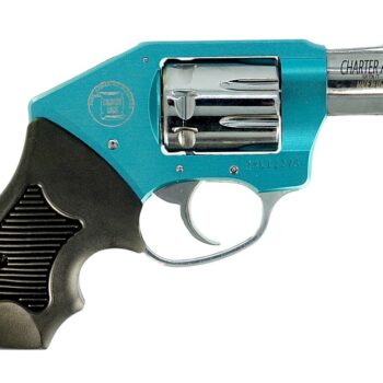 Charter Arms 52371 Pathfinder Lite "The Walker" Small Frame 22 Mag 8 Shot 2" Stainless Steel Barrel & Cylinder, Turquoise Blue Hard Anodized Aluminum Frame, Black Rubber Grip, Transfer Bar Safety, Con