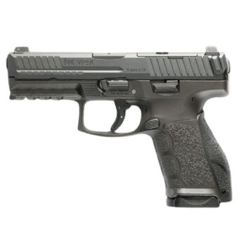 HK 81001239 A1 K-B Compact Frame 9mm Luger 10+1 4.03" Steel Optic Ready Slide. Black Polymer Frame w/Picatinny Rail. Textured Grip