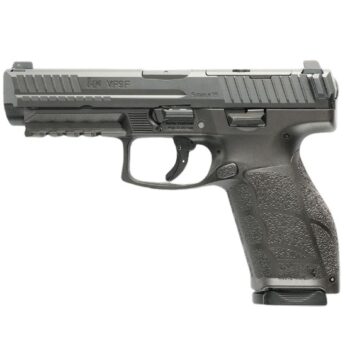 HK 81001245 VP9 A1 F-B Full Size Frame 9mm Luger 10+1 4.50" Steel Optic Ready Slide, Black Polymer Frame w/Picatinny Rail, Interchangeable Backstrap Grip