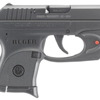 Ruger 3752 LCP w/Laser 380 ACP 6+1 2.75" Black Steel Barrel, Black Oxide Serrated Steel Slide, Black Polymer Frame, Black Polymer Grip, Viridian E-Series Red Laser