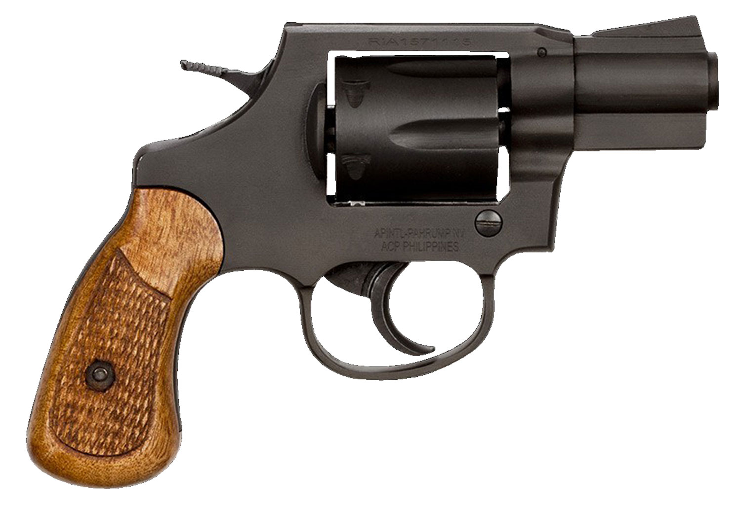 Rock Island 51283 M206 *CA Compliant Small Frame 38 Special 6rd 2" Black Parkerized Steel Barrel, Cylinder & Frame, Checkered Wood Grip, Transfer Bar Safety 2 Rock Island 51283 M206 *CA Compliant Small Frame 38 Special 6rd 2" Black Parkerized Steel Barrel, Cylinder & Frame, Checkered Wood Grip, Transfer Bar Safety
