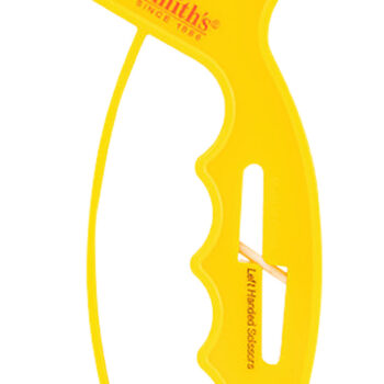 Smiths Products JIFFS 10-Second Knife & Scissor Sharpener Hand Held Fine, Coarse Carbide, Ceramic Sharpener Plastic Handle Yellow