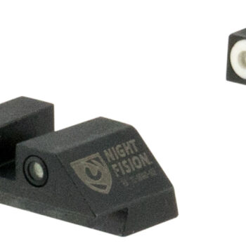 Night Fision GLK001003WGW Tritium Night Sights For Glock  Green Tritium White Outline Front Sight- Green Tritium White Outline Rear Sight Glock 17/17L/19/22