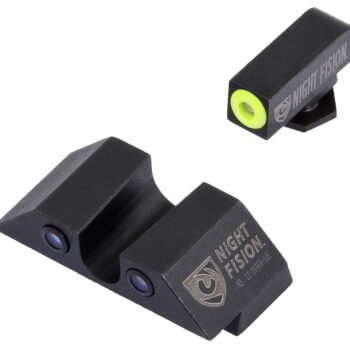 Night Fision GLK003007YGZ Tritium Night Sights For Glock  Green Tritium Yellow Outline Front Sight- Green Tritium Black Outline Rear Sight Glock 42/43/43X