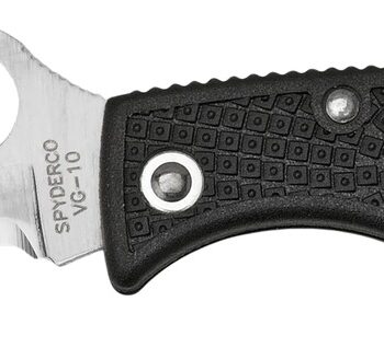 Spyderco LBKS3 Ladybug 3  1.94" Folding Modified Clip Point Serrated VG-10 SS Blade Black FRN Handle
