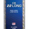 CCI 0038 Specialty CB Subsonic 22Long 29gr Lead Round Nose 100 Per Box/50 Case 1 63206