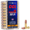 CCI 0047 Velocitor Rimfire 22LR 40gr Copper Plated Hollow Point 50 Per Box/100 Case 2 64738