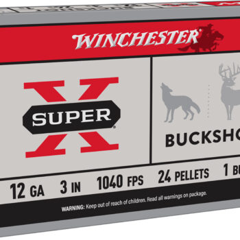 Winchester Ammo XB1231 Super X  12Gauge 3" 1Buck Shot 5 Per Box/50 Case