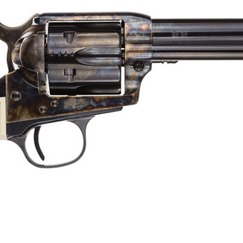 Taylors & Company 555127 Marshal  45 Colt (LC) Caliber with 5.50" Blued Finish Barrel, 6rd Capacity Blued Finish Cylinder, Color Case Hardened Finish Steel Frame & Checkered White Grip