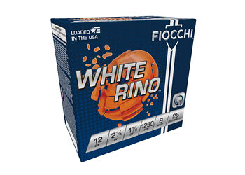 FIOCCHI WHITE RINO 12GA #8 25/250